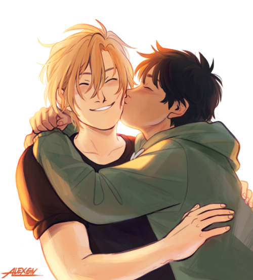 Ash can’t deny a kiss from Eiji