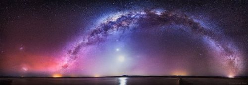 space-pics:  There is a road that connects the Northern to the Southern Cross but you have to be at the right place and time to see it. The road, as seen in this 30-image composite picture by Nicholas Buer, is actually the central band of our Milky Way