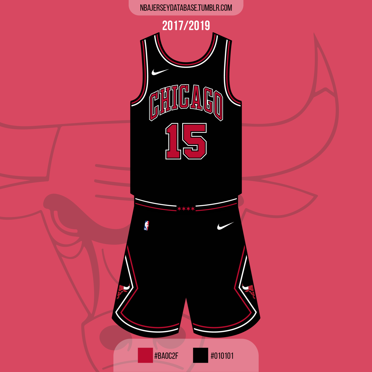 NBA Jersey Database, Chicago Bulls Statement Jersey 2017-2019