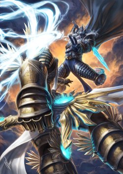 cyberclays:  Tyrael vs Arthas - by WarrenLouwMore art for Heroes of The Storm Ultimate Fan Art Contest on my tumblr [here]