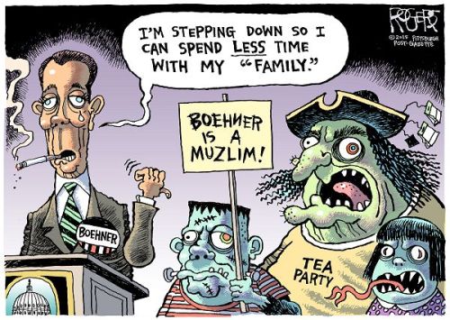 cartoonpolitics:Republican House Speaker John Boehner slammed ‘false prophets’ of the far-right in h