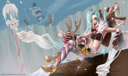 lettiebobettie:  Fake Jinx splash I wish she had a holiday skin Happy Holidays!! Commission info 