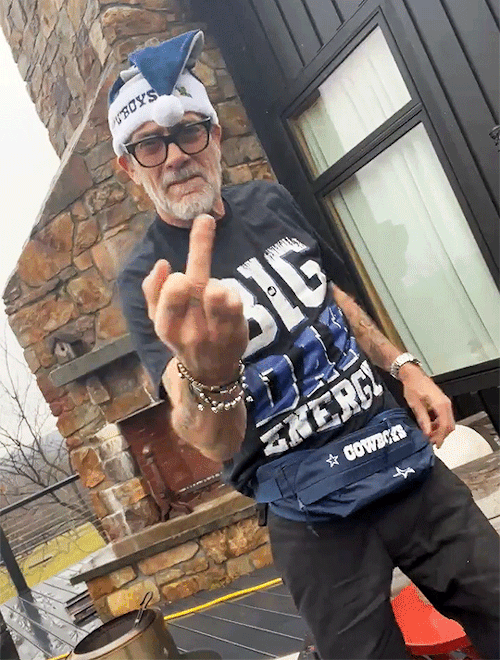 JEFFREY DEAN MORGANLoses A Bet And Is Forced To Wear Dallas Cowboys Gear
