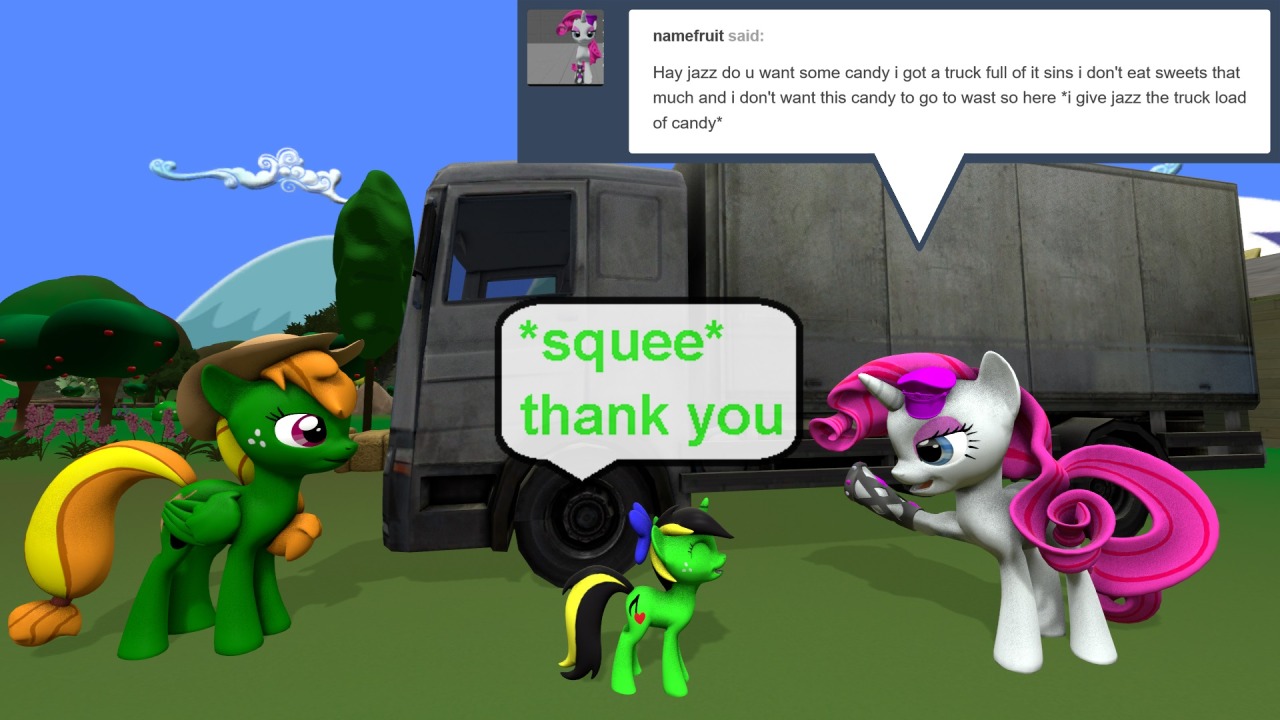 ask-the-out-buck-pony:Asked by @namefruit ( Rarifruit is owned by TIShadster ) Meeps