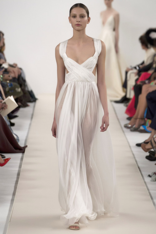 skaodi:  Valentino Haute Couture Show in New York.  This is a special collection designed to celebrate the opening of the new flagship store in Fifth Avenue. The all white looks are a reference to Valentino Garavani’s White Collection of 1968.
