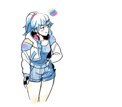 goodbirb:heres a fem!aob doodles from weeks ago. was gonna add more cute girls but no one can match aoba’s beauty