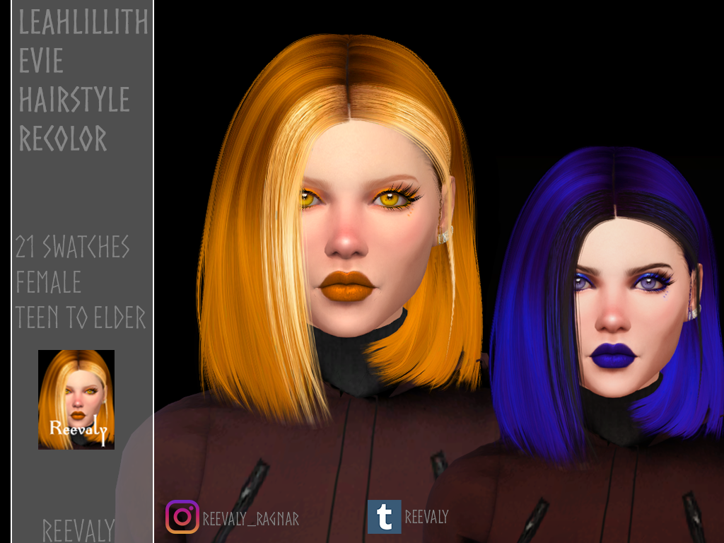 Leahlillith Evie Hairstyle Recolor Mesh By