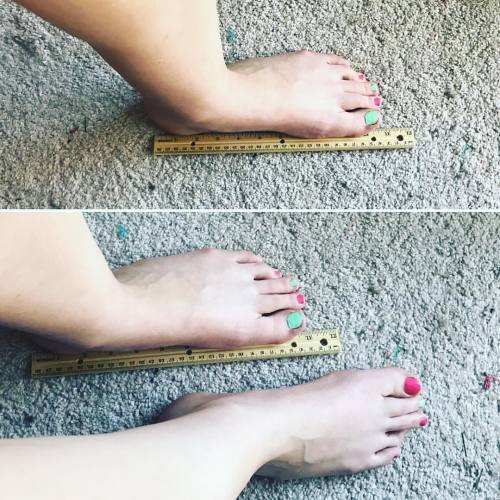 It&rsquo;s #measurementmonday! An original #footfetish idea created by @thearchqueen! First up t