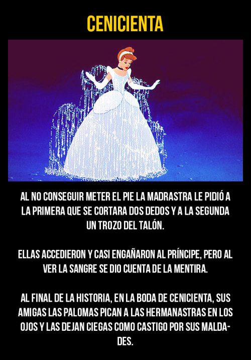 finofilipino:  Así eran las historias antes de que pasaran por los rodillos de arcoiris de Disney.  Vía