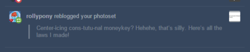 fromthedeskofmayormare:  Rollys list of laws.   XD Oh boy…