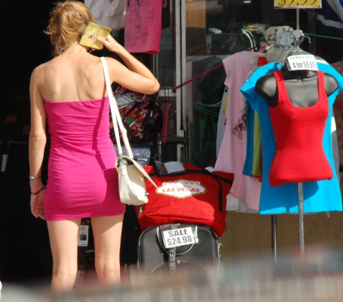 I just like the way that dress hugs her curves.