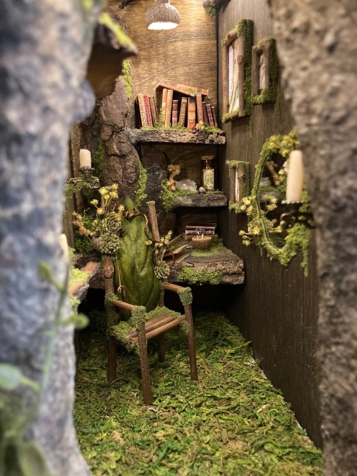 sosuperawesome:Book Nook and Miniature Furniture // The Faery Forest on Etsy These look amazing!