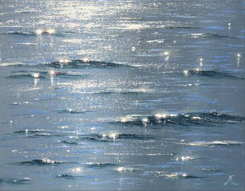 myfairynuffstuff:Irina Cumberland (b.1975) -  Sea Diamonds 22. 2018. Oil on canvas.