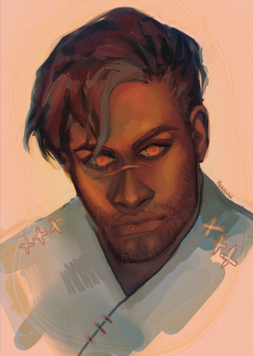 wanted to experiment with a slightly older iaron and some gray hair/scruff. i like to think he’ll ha