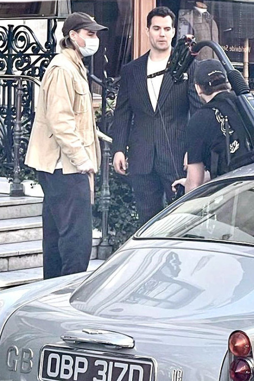 HENRY CAVILL filming at Savile Row, London, UK | Mar. 15. 2022 (X)   