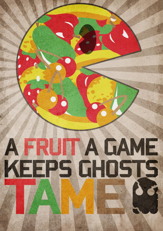 Pacman Poster by Beth Howlett #Namco#Pac-Man#poster art#illustration#graphic design#arcade#video games#retro gaming#Beth Howlett