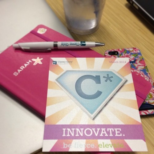This is my favorite values card so far! #clevergirls @clevergirlscoll #march #innovate #diamond #cle