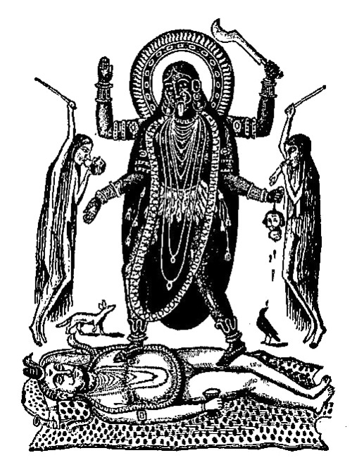 deathandmysticism:Kali trampling her own husband, Ben Zion Goldberg, The Sacred Fire, The Story of S