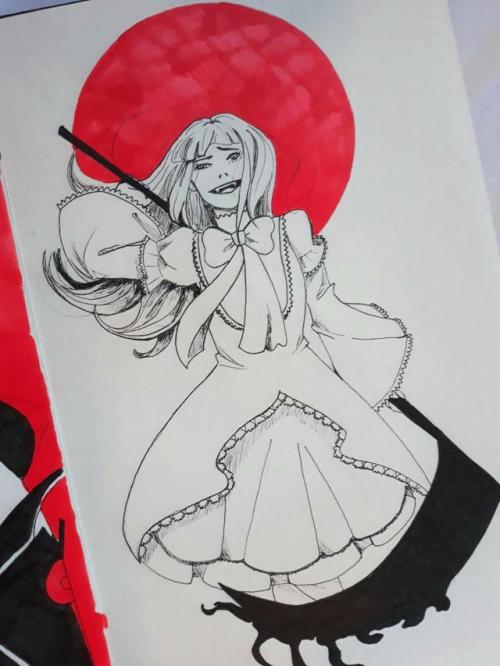 princessacerola:Umineko inks for inktober! Planning to do Beato next (and might do Dlanor at a certa