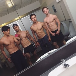 hotfamousmen:  Peter Sudarso, Jordi Webber, William Shewfelt and Nico Greetham  