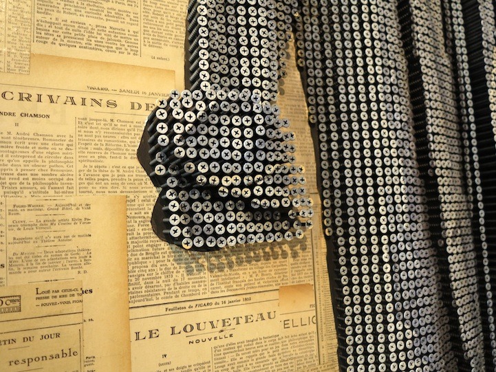 nickelsonwooster:  from89: Unique Shirt is Made Out of 3,500 Screws (by Andrew Myers)