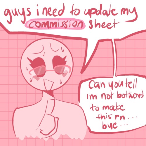 Cutely Updates Commission Sheet