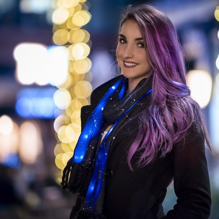 culturenlifestyle:  Stunning Starry Sky LED Scarf Fashion boutique Shenova fuses