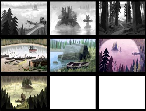 Images of the Gravity Falls lake, before it appeared on TV.