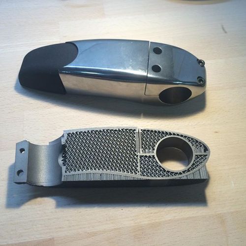 youcantbuyland:  #3dprinted titanium stem #prototype #aero #cycling