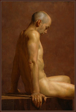 bloghqualls:  Jacob Collins, ‘Thinking Man’- oil on canvas