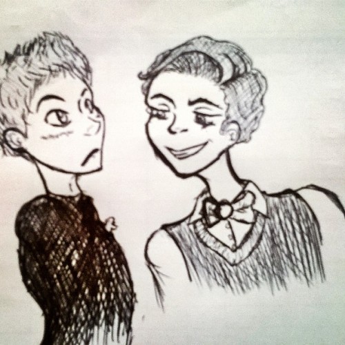 Doodling Kurt and Blaine. Again. #Klaine #Kurt #Blaine #Glee #Gleek #Doodle
