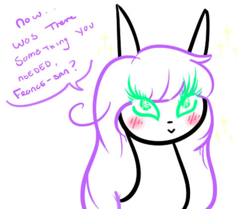 ask-japan-pony:ask-francepony:ask-japan-pony:ask-francepony: “You there Japan?    (Crap)    =3