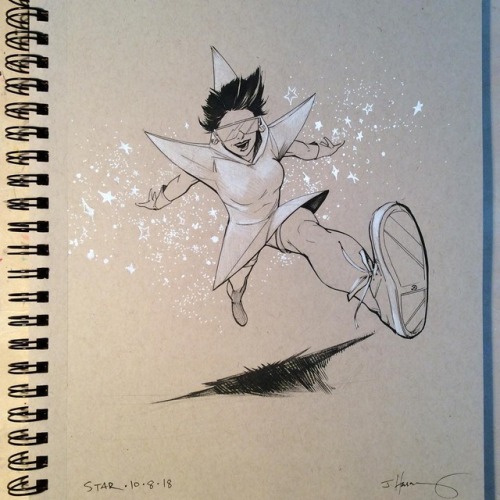 INKtober Day 8: Star. #inktober #inktober2018 #ink #star #shootingstar #xmen #jubilee #hauntedmansio