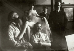 frenchvintagegallery:In the studio of the painter Camille Bouchard, Paris, 1930
