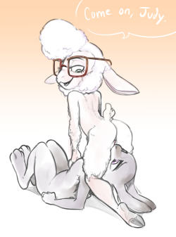 nsfwglacierclear:  bunny and sheep   