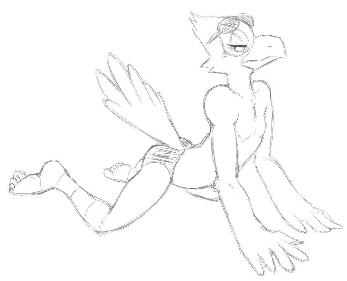 It’s almost summertime and you know what that means.. bathing suits!Sketch of Falco