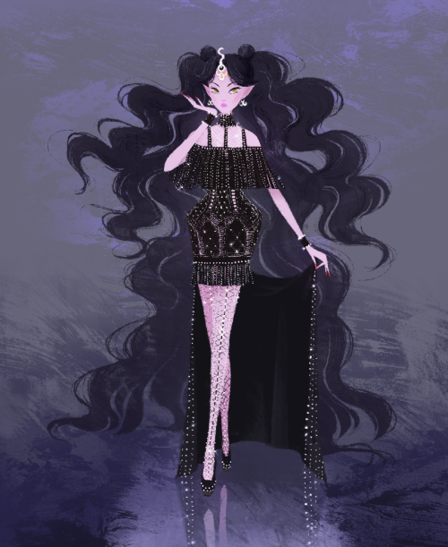 corsant: tsarevnamalvina: Princess Serenity in Elie Saab Spring 2014 Black Lady in Alexander McQueen