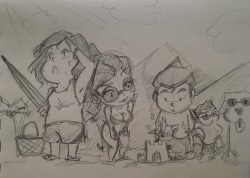 nikoniko808:  chibi krew beach day break~