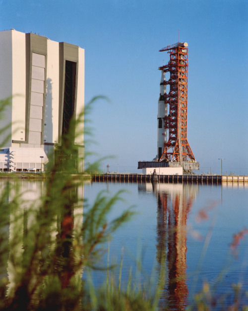 humanoidhistory:45 YEARS AGO TODAY: Atop the slow-but-sturdy crawler-transporter, the Apollo 17 rock