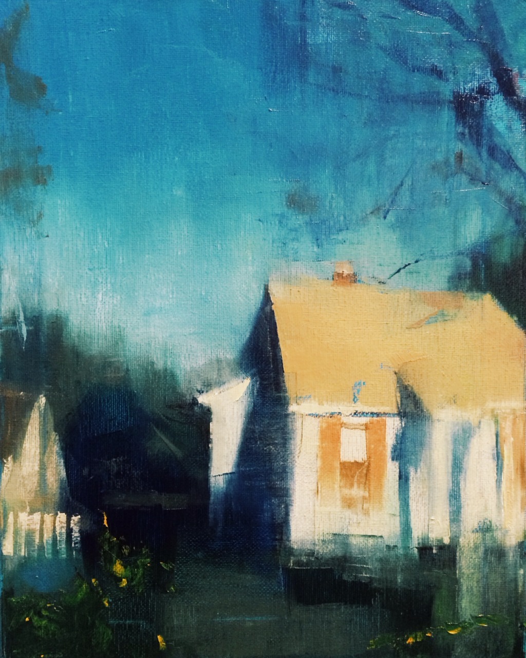 alexthebeck:
“ House in the Woodmont area of Arlington VA, 11x14, oil on canvas
”