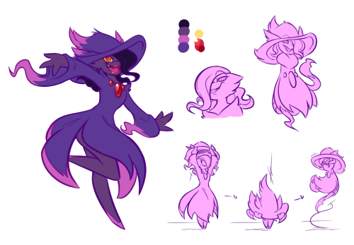 dragons-and-art:Thought of a cute Gardevoir/Mismagius design a couple of days ago
She’s totally a fun ghost witch and i love her so much already :’D 