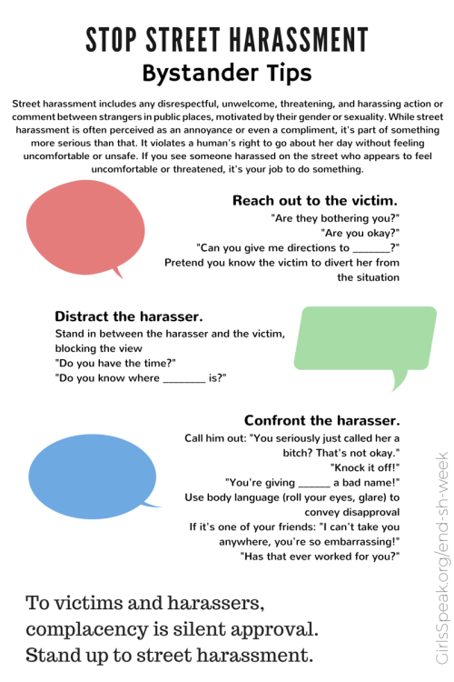 rapeculturerealities:from herethis is super helpful, and helping others in situations of harassment 