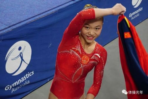 Chen Yile at Melbourne World Cup qualifications (photos from 体操光年)