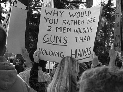 Holding a gun doesn’t make you manly, it only makes you irrational. 