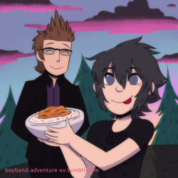 boyband-adventure-xv:  FFXVweek Day 4: Recipeh! I chose the one that looked the most appetizing to me, which is the Mother and Child Rice Bowl!