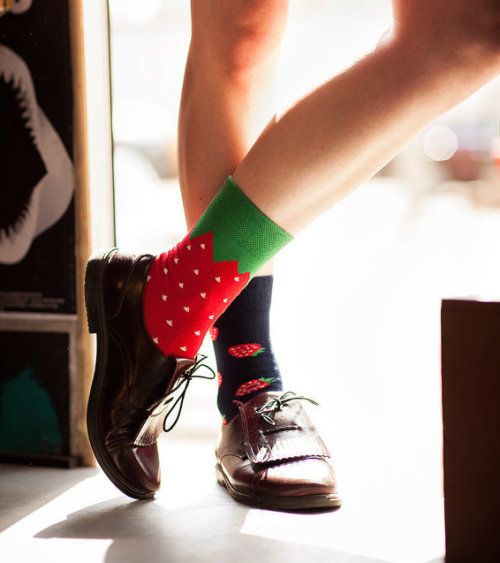 etsy:  Etsy sock seller Many Mornings makes a case for intentionally mismatched pairs. 