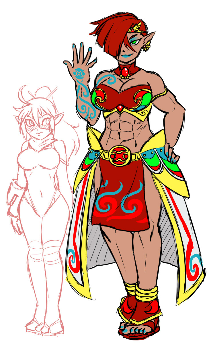 vixagri:I designed a colorful Gerudo version of Celia because Zelda had taken us