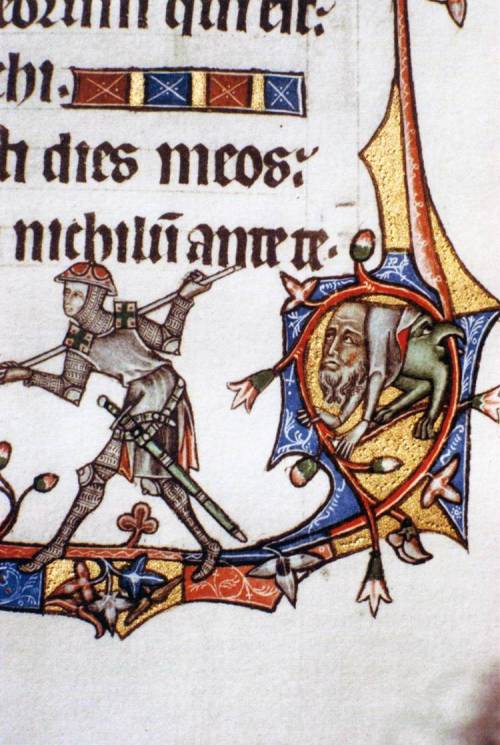 openmarginalis:Detail of Ormesby Psalter by unknown author, England ca. 14th century via Bodleian Li