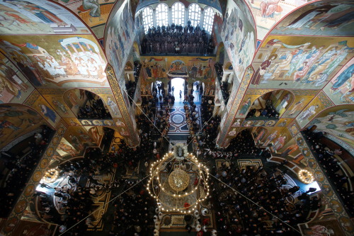 Thousands attend the funeral of Amfilohije Radović, in Podgorica, on 3 Nov. 2020.&gt; Photo: Stevo V