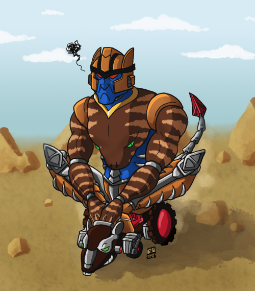 awkward-dark-nerd:Dinobot’s AWESOME Ride by ~Booter-Freak